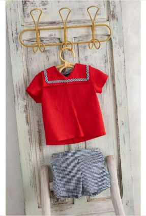 Conjunto de niño en color rojo.Basmarti.