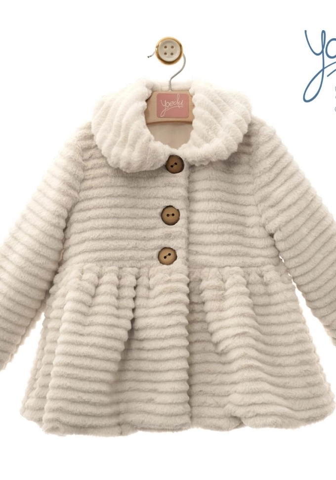 Abrigo infantil Pelo Rayas.Yoedu.