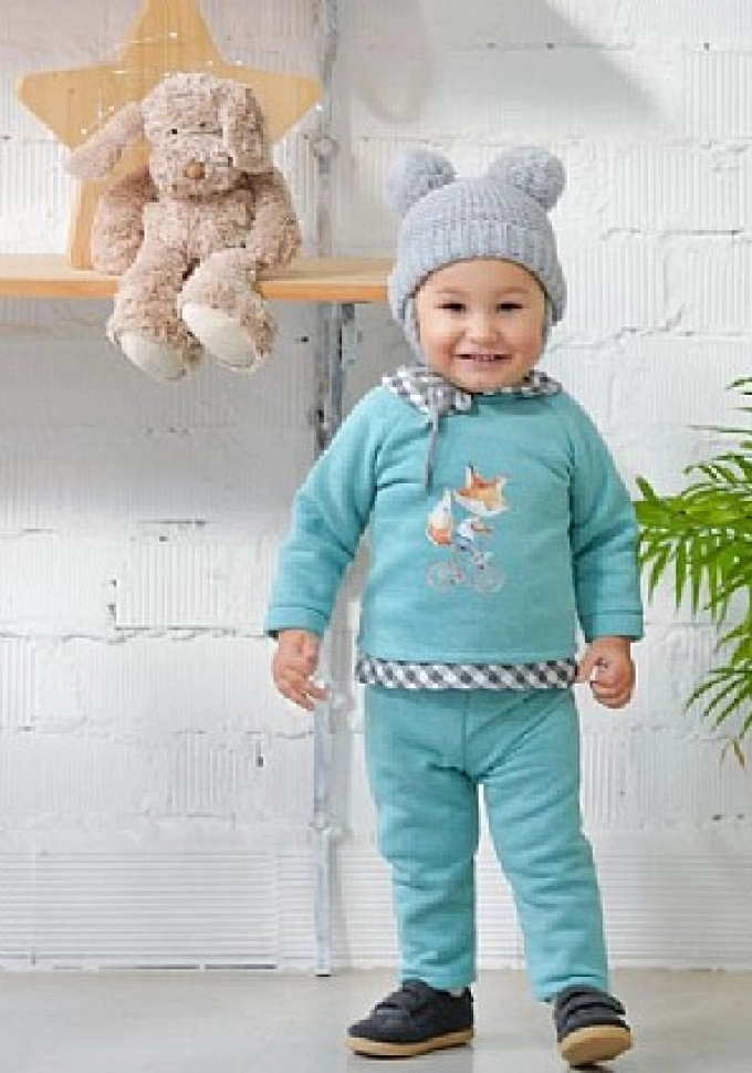 Conjunto de niño largo en color verde.Pequeños Piratas.