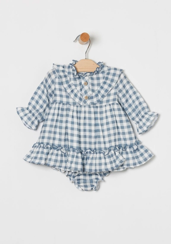 Jesusito de cuadros en color azul.Coco-acqua.