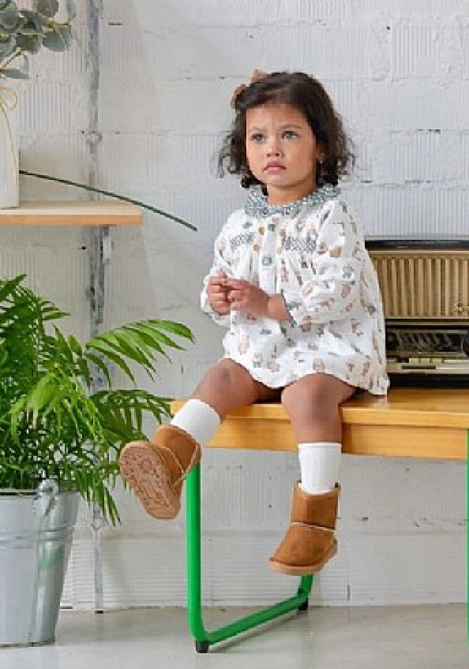 Jesusito de dos piezas en color verde con ositos.Pequeños Piratas.