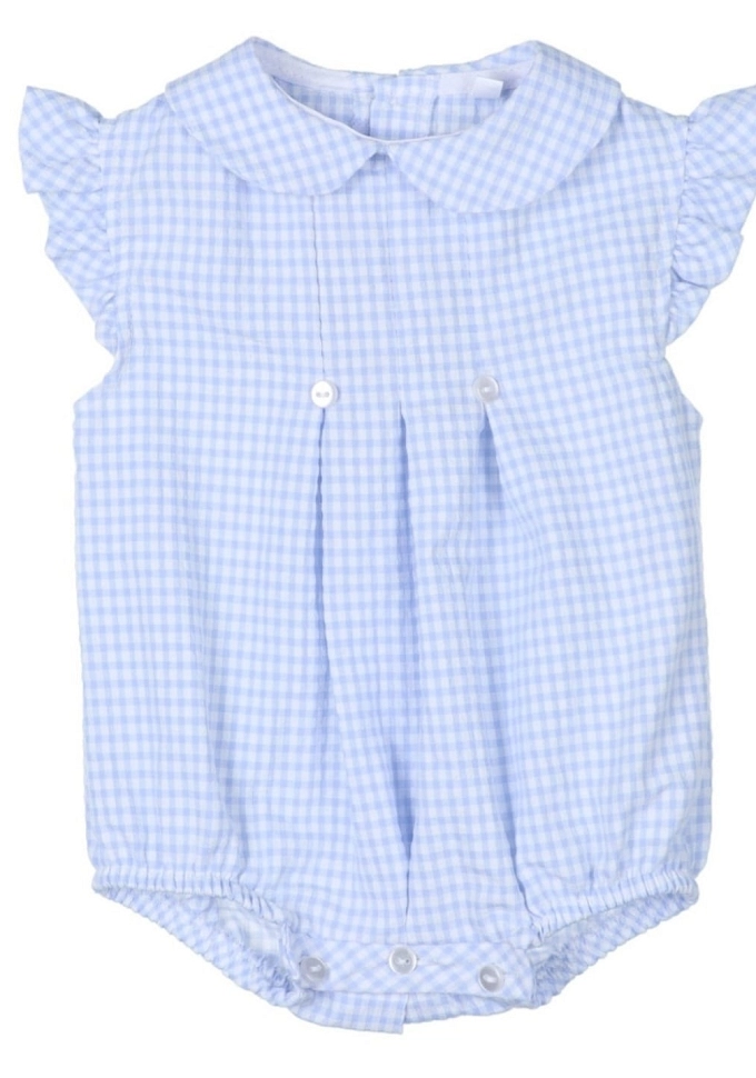 Ranita de niño de cuadritos en color azul. Ranita de niño de cuadritos en color azul.