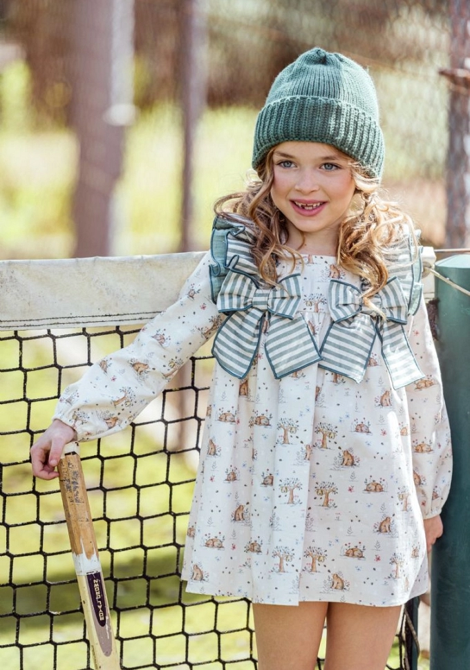 Vestido infantil Familia Angora.Yoedu.